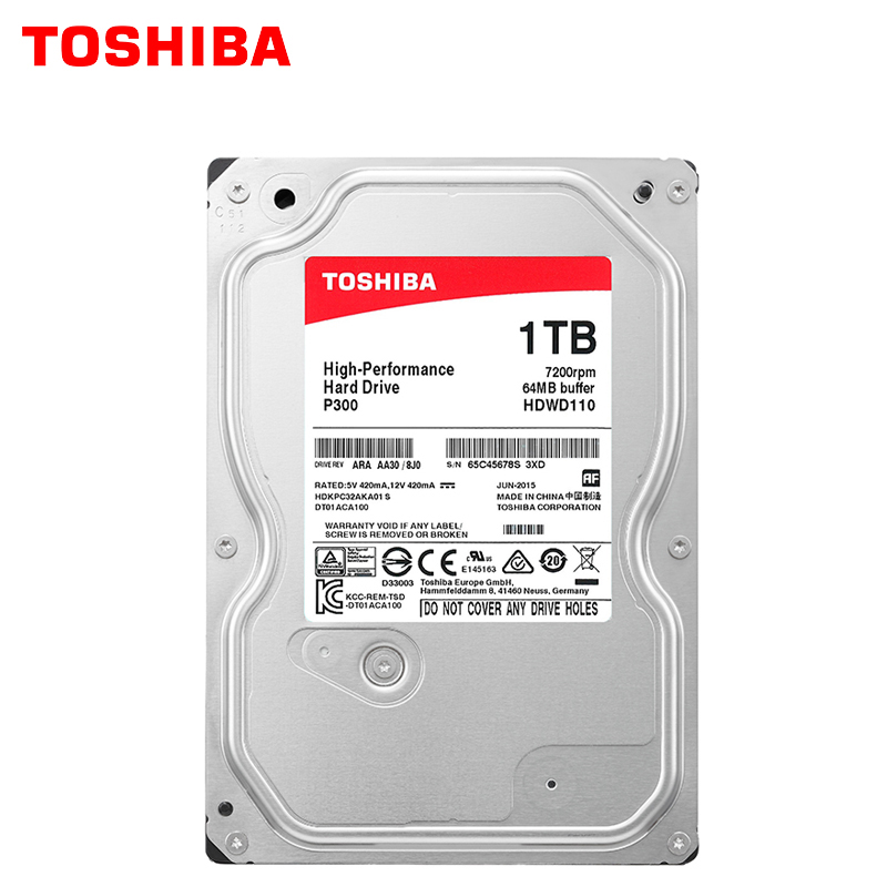 Toshiba 1TB Sata 7200rpm Desktop Hard Disk Drive